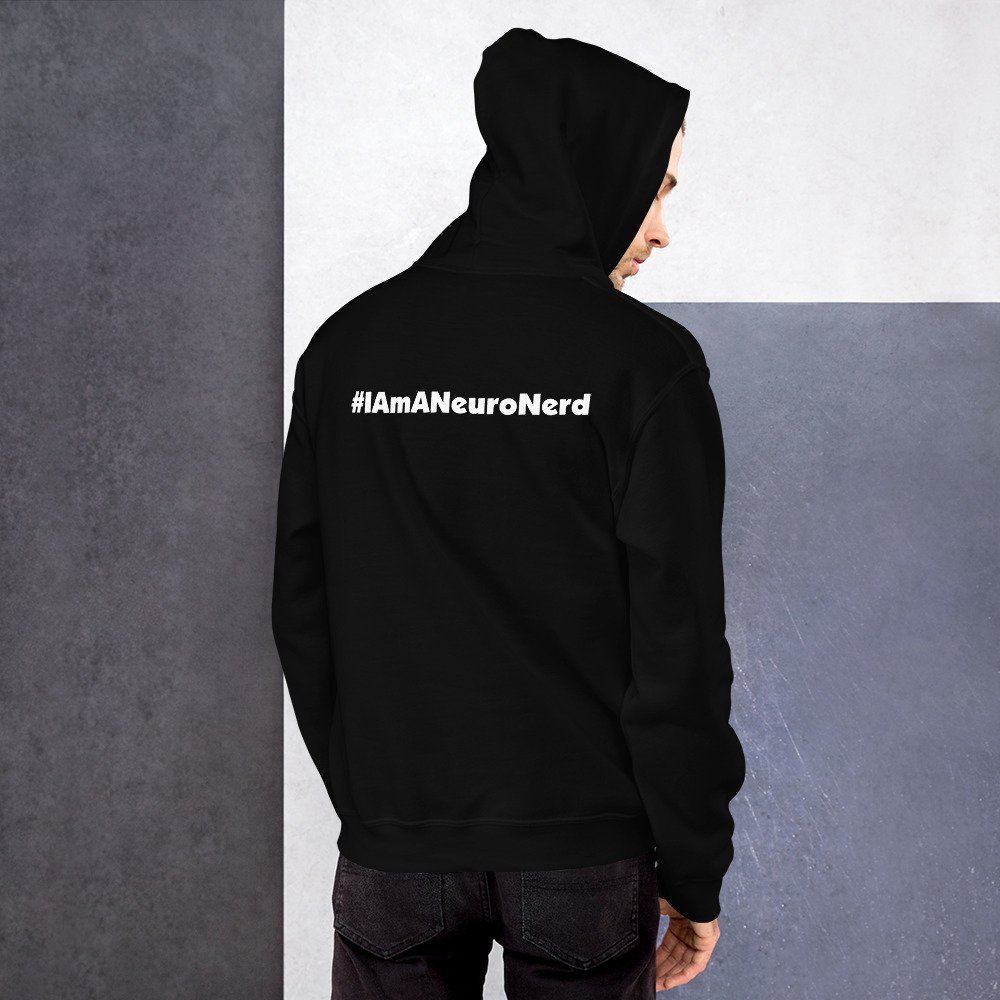 #IAmANeuroNerd LARGE LOGO Hooded Sweatshirt - Image 3