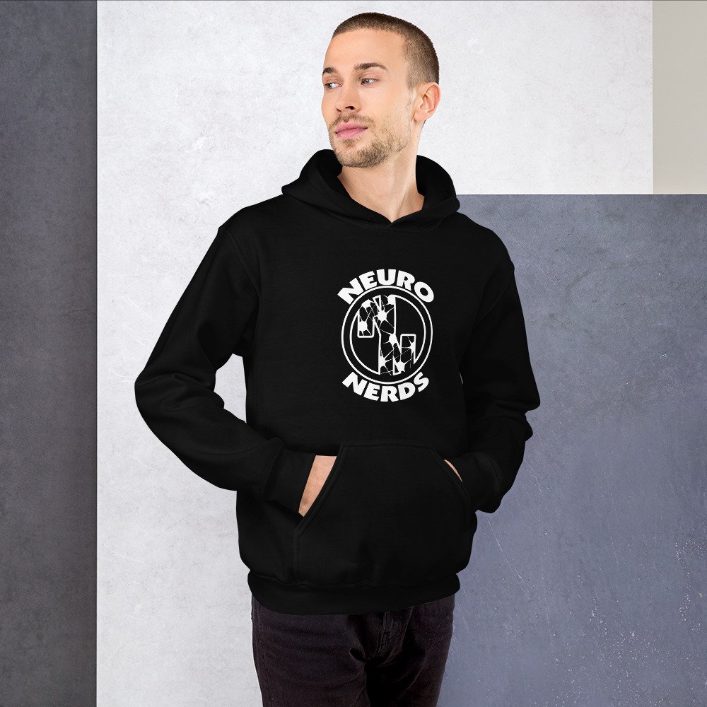 #IAmANeuroNerd LARGE LOGO Hooded Sweatshirt - Image 2