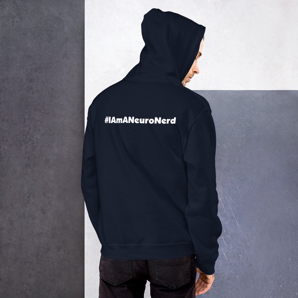 #IAmANeuroNerd LARGE LOGO Hooded Sweatshirt - Image 4