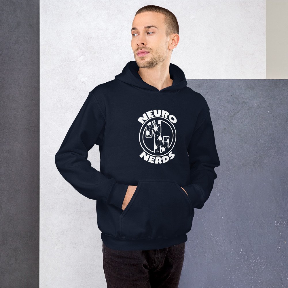 #IAmANeuroNerd LARGE LOGO Hooded Sweatshirt
