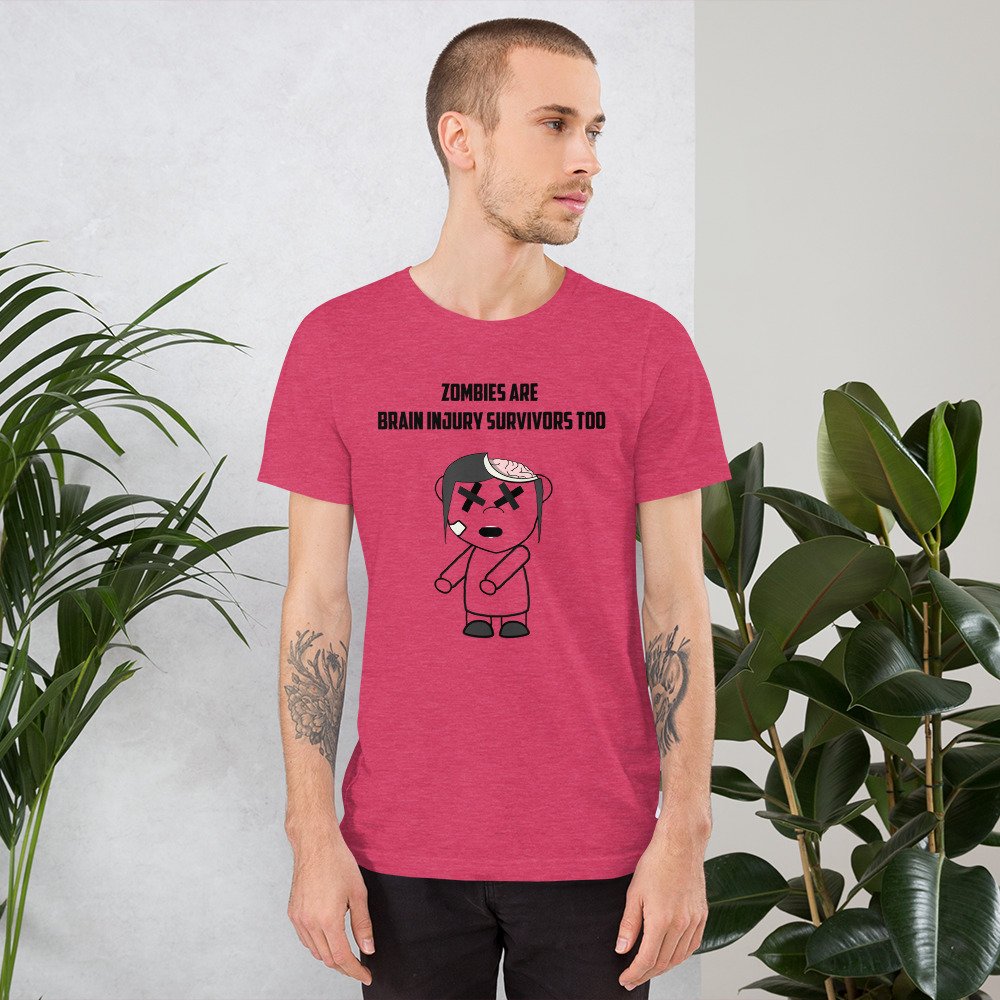 “Zombies Are Brain Injury Survivors Too” Short-Sleeve Unisex T-Shirt - Image 2